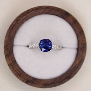 2.2 Carat Swiss Sapphire Sterling Silver  ring